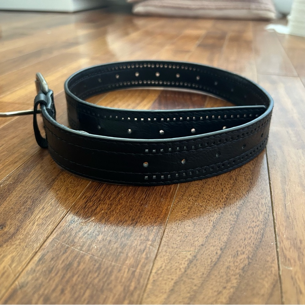 Men's Black Leather Belt